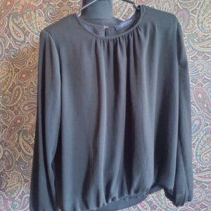 Black Medium Tommy Hilfiger Long Sleeve Blouse